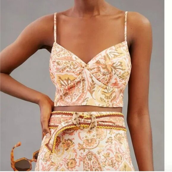 ⭐️ Let Me Be Belted Boho Peasant Hipster Hippie Art Deco Beach Chic Shorts Set - Picture 2 of 3